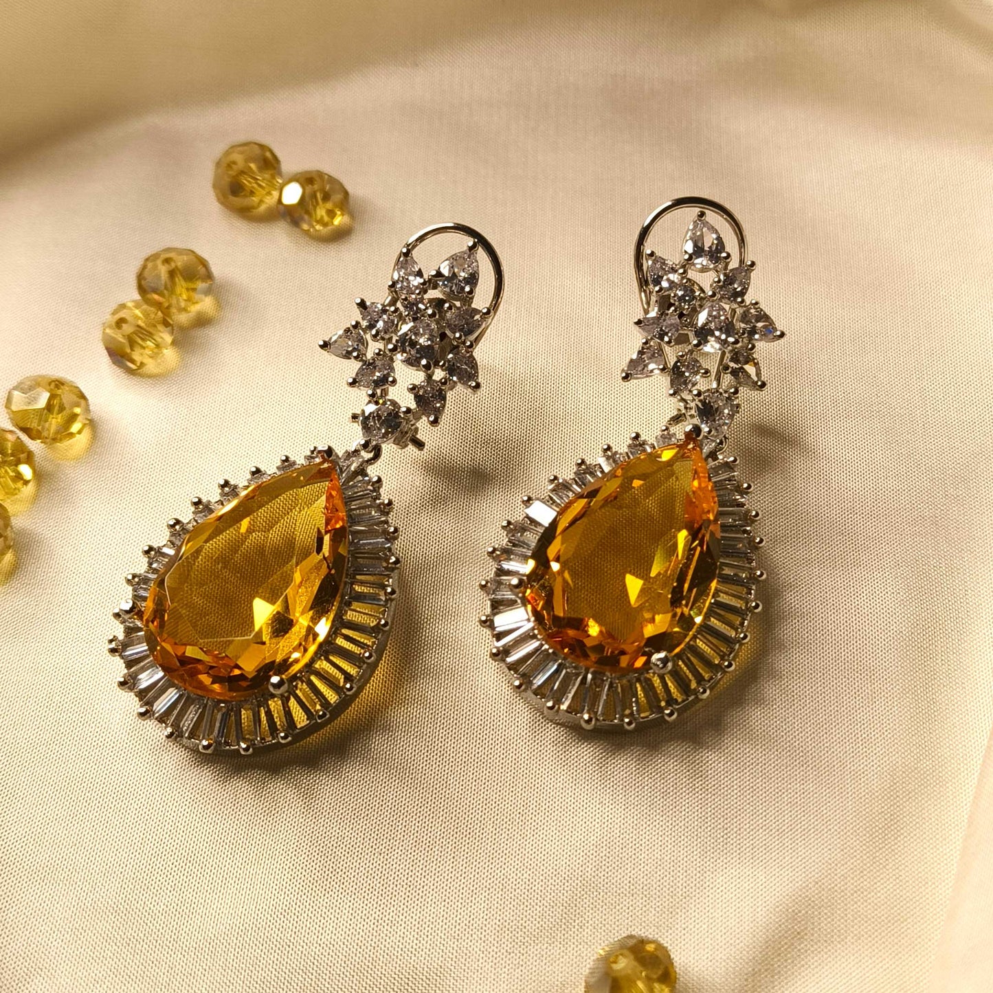 Yellow Topaz Tiara Drop