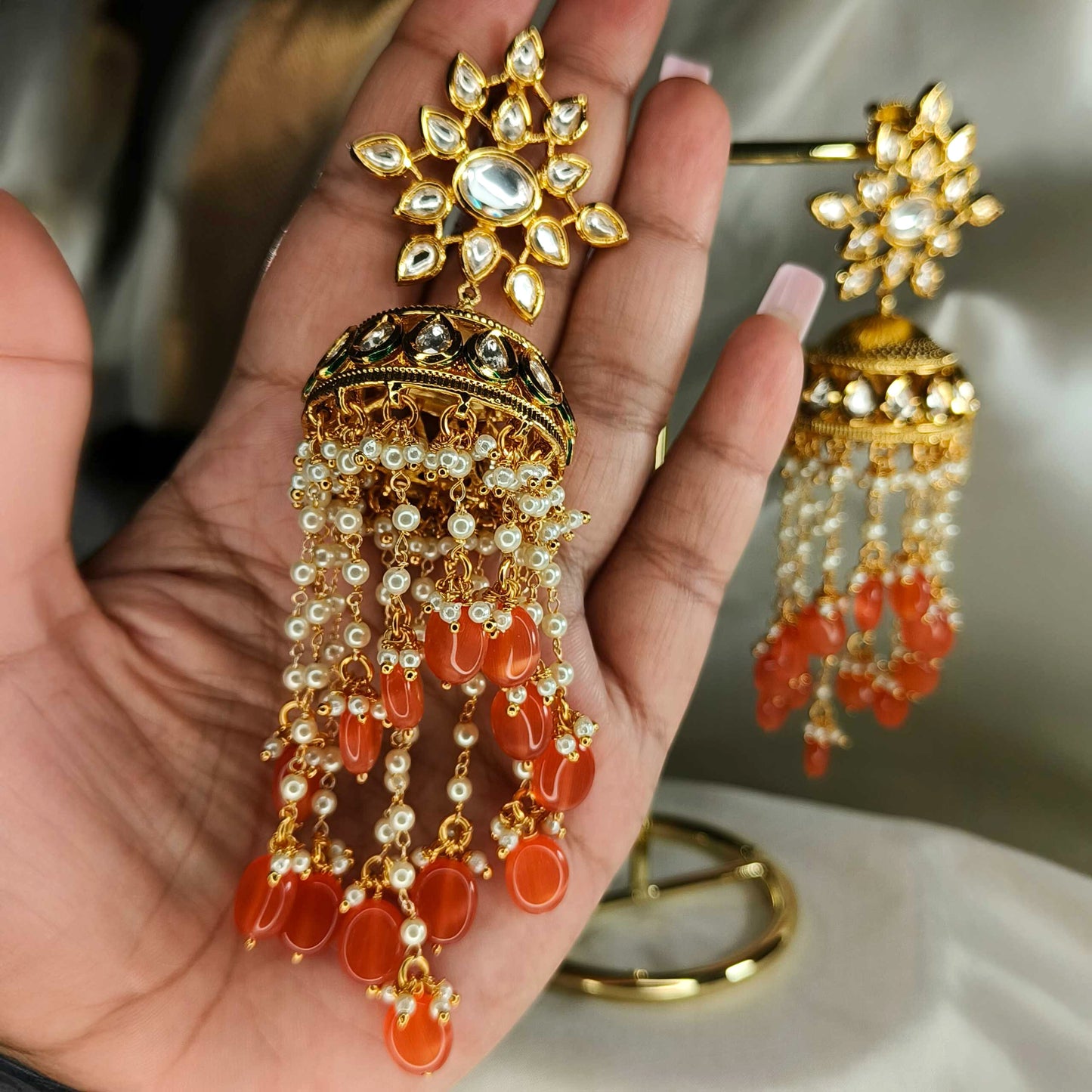 Gulnar Chandelier Jhumki