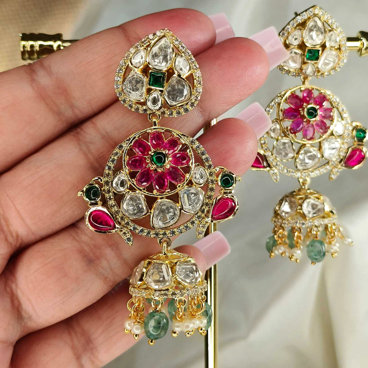 Bulbul Bahaar Ruby Danglers