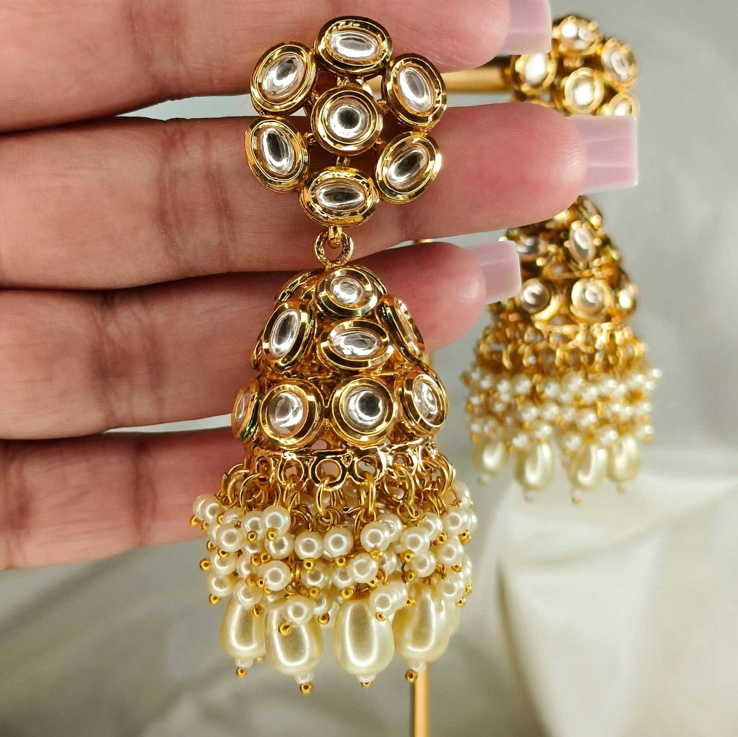Janaki Kundan Pearl Jhumki