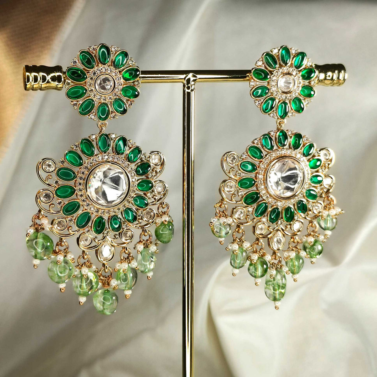 Jiva Emerald Danglers