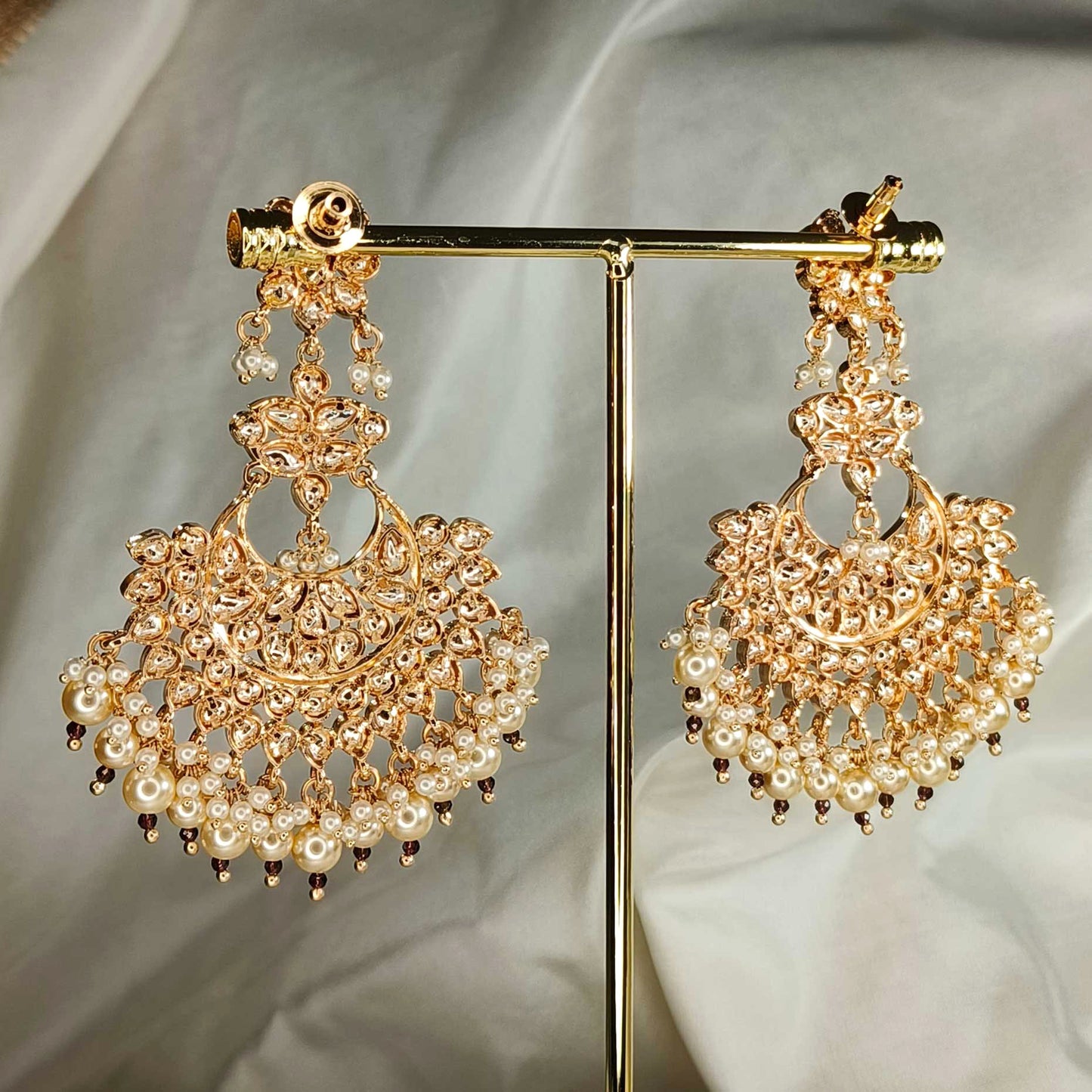 Chitrangada Purple Amethyst Chandbali
