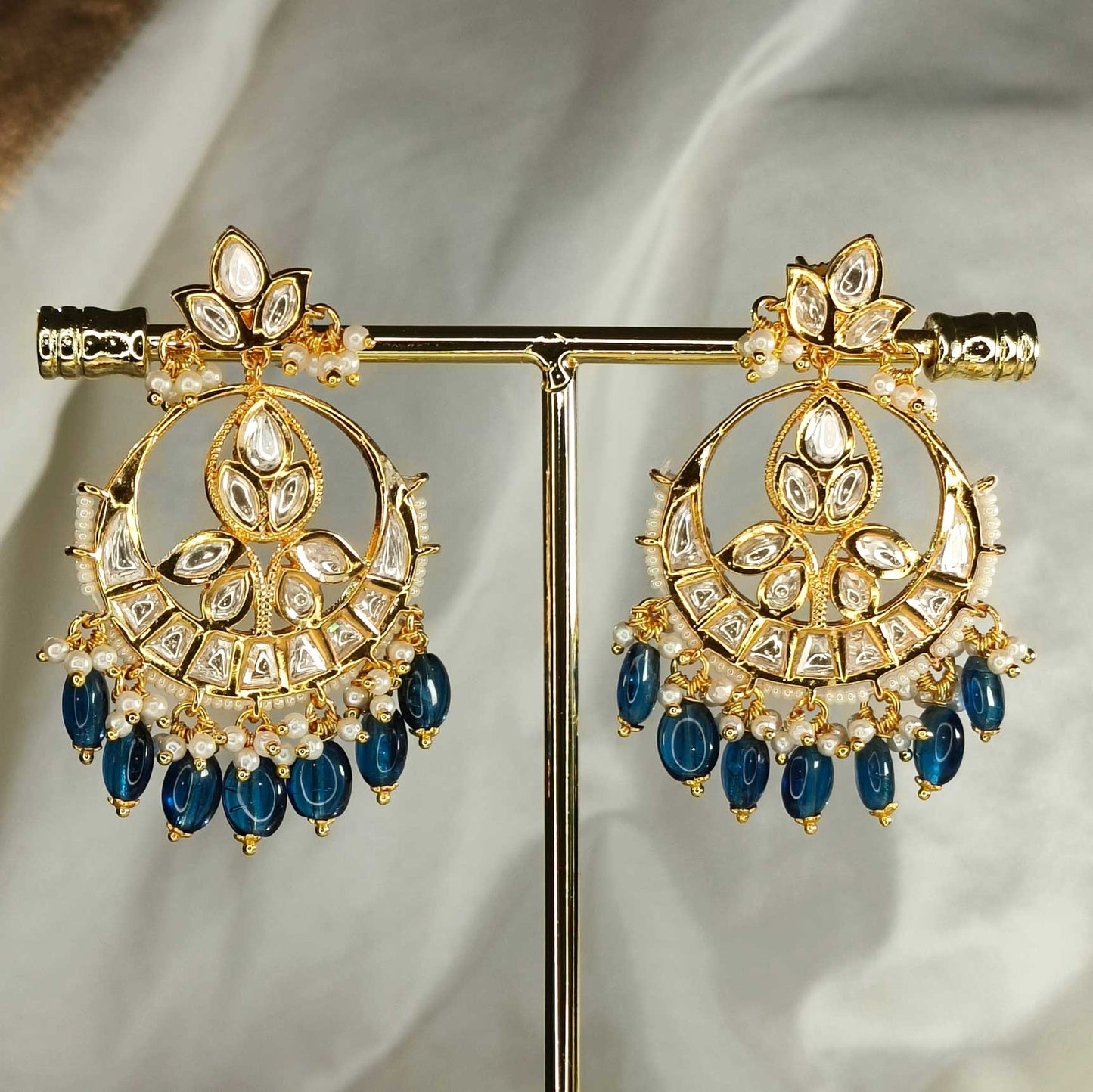 Ishika Blue Chandbali