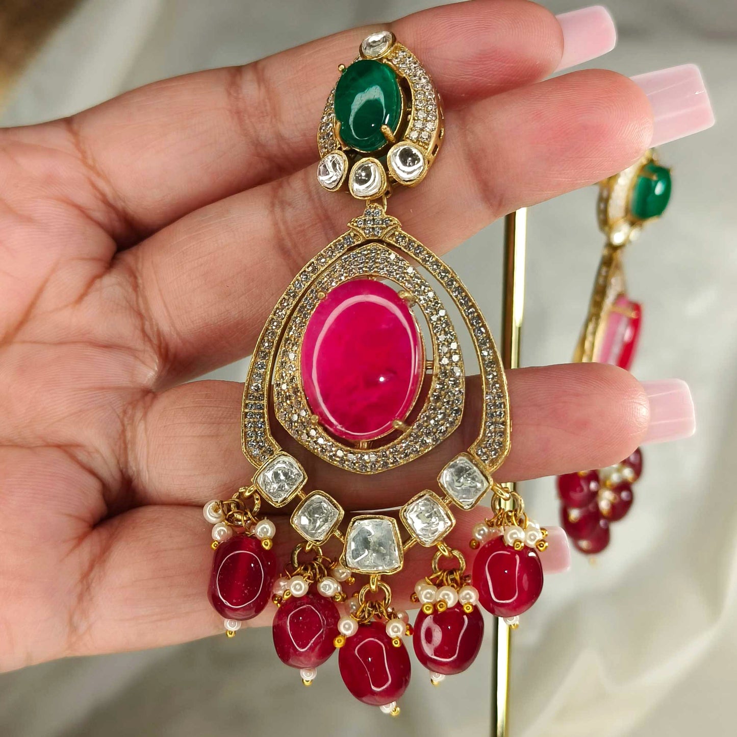 Audrey Ruby Emerald Drops