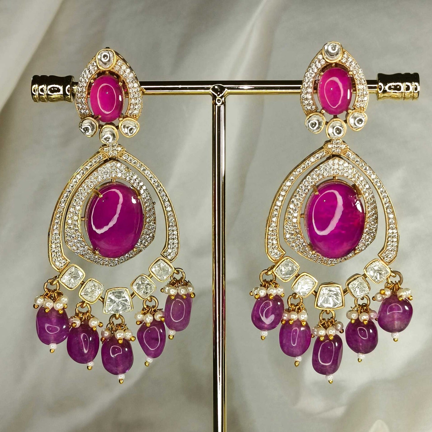 Audrey Purple Rhodolite Drops