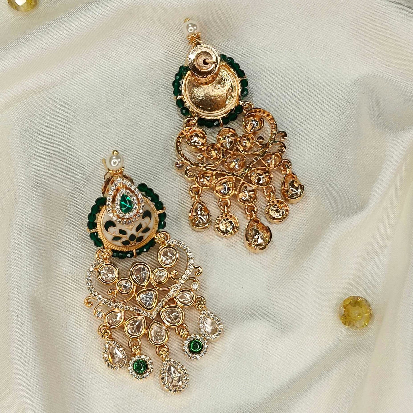 Jivya Emerald Danglers