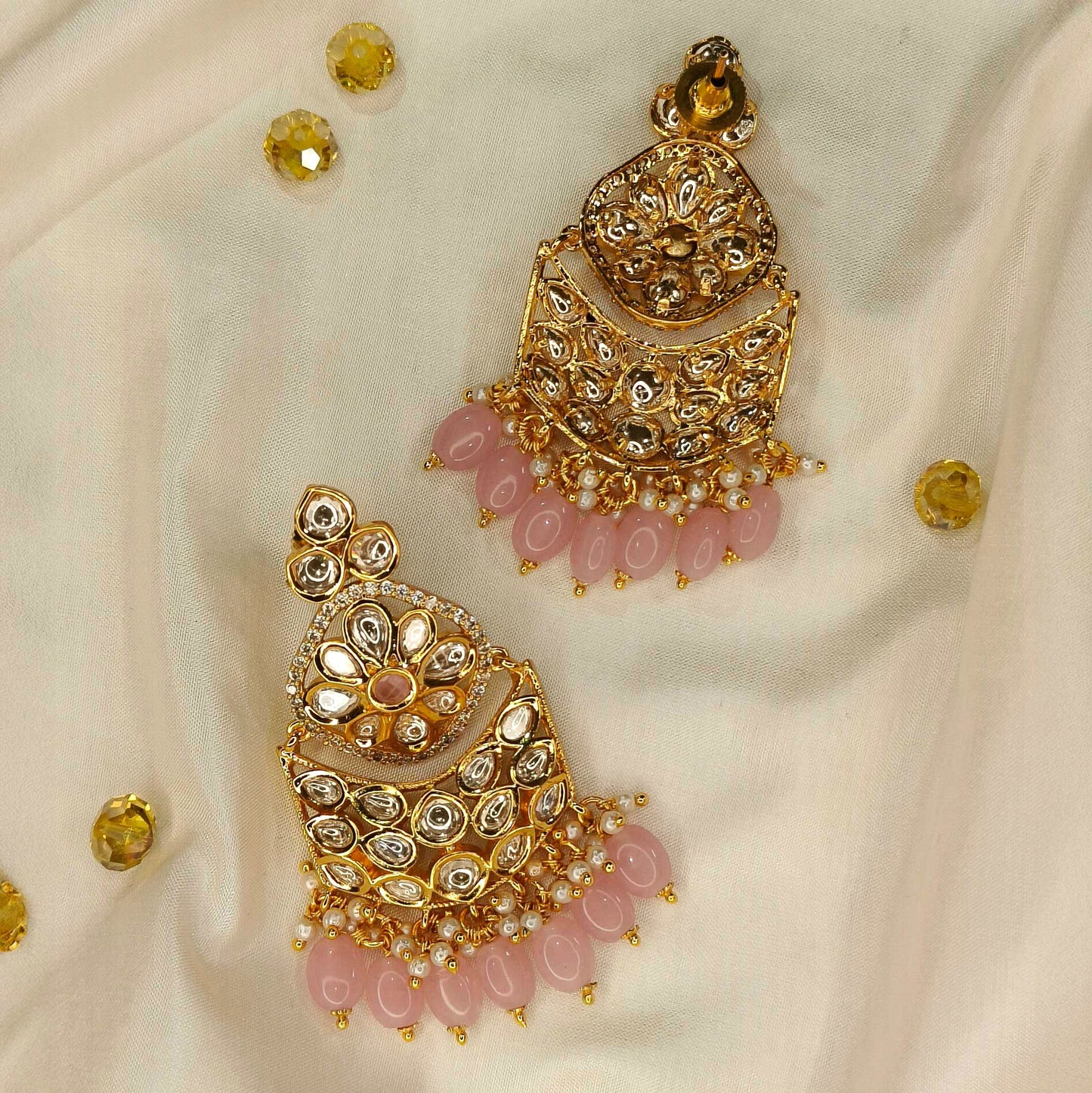 Leena Pink Danglers