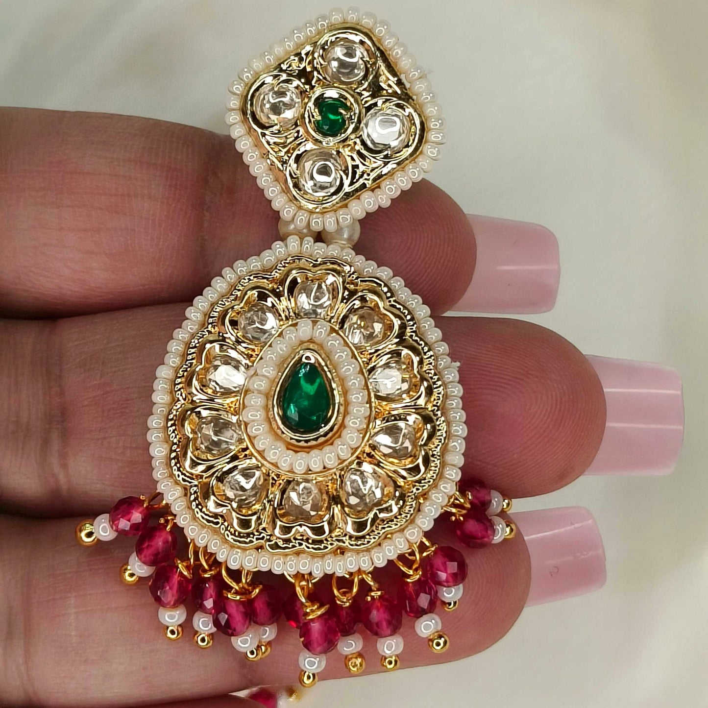 Emerald & Ruby Nalini Drop