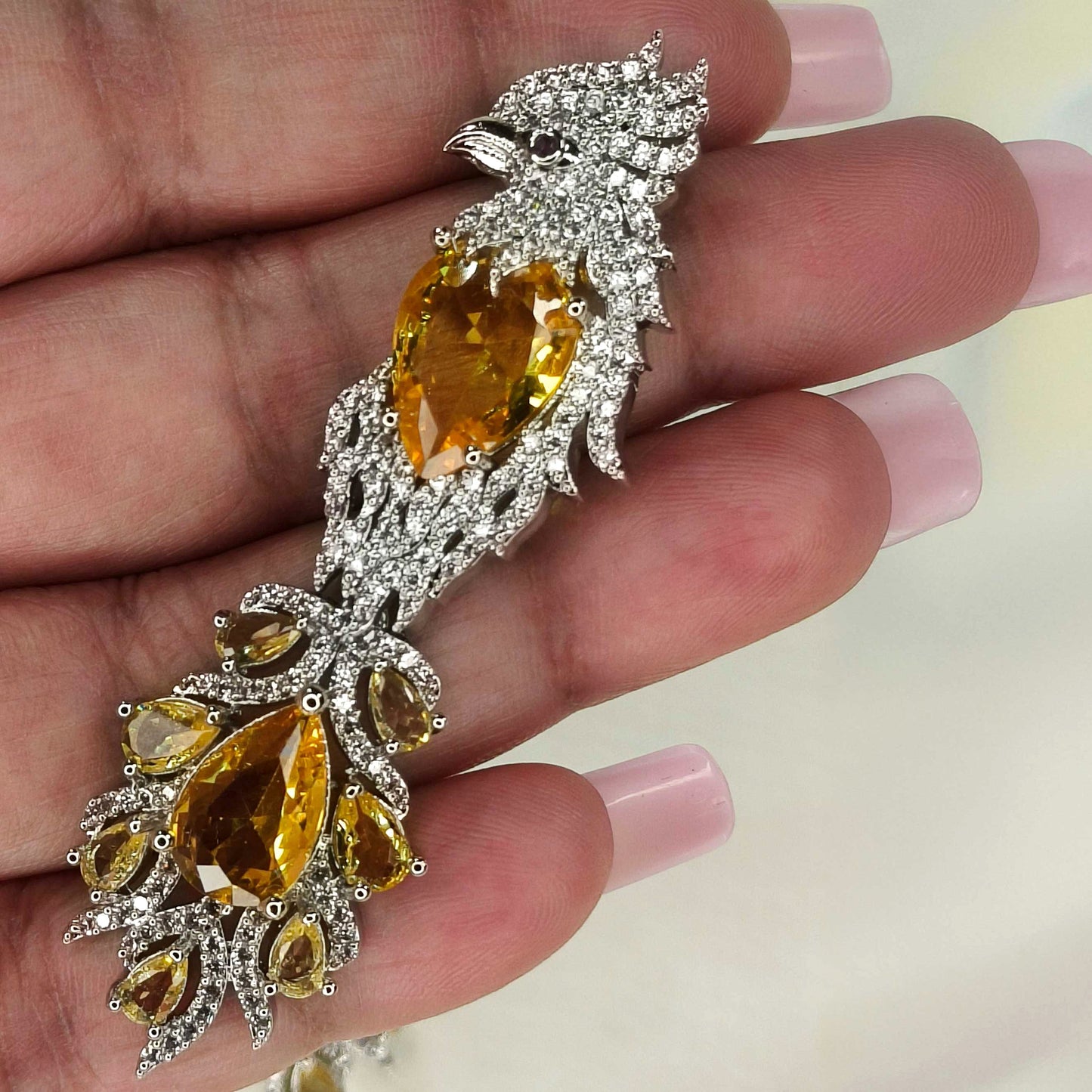 Yellow Phoenix Danglers