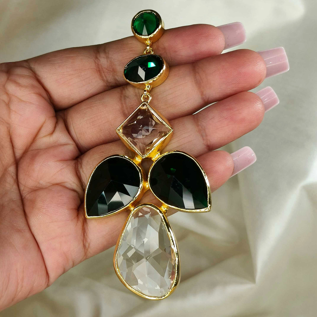 Emerald Cocktail Danglers