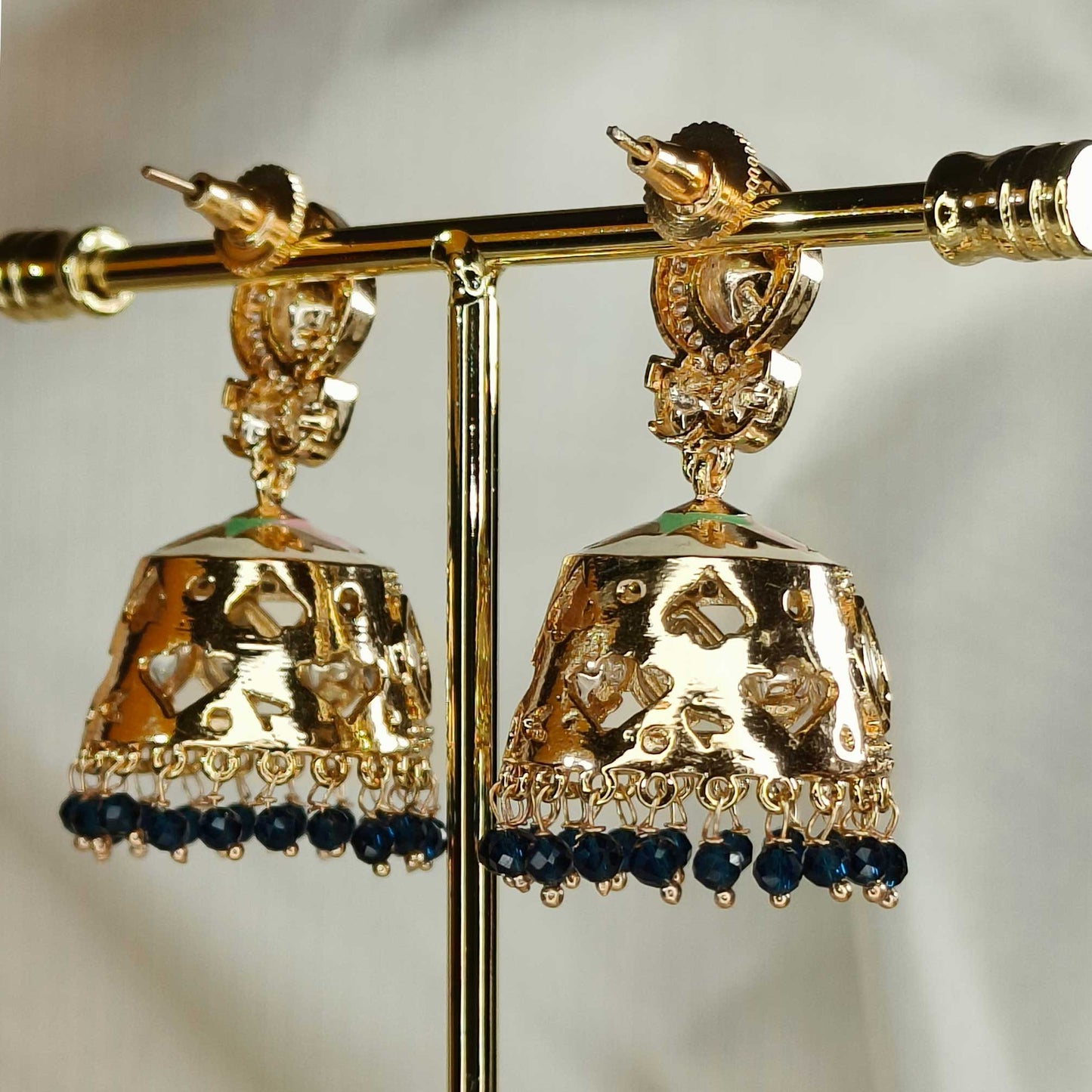 Navy Blue Pallavini Jhumki