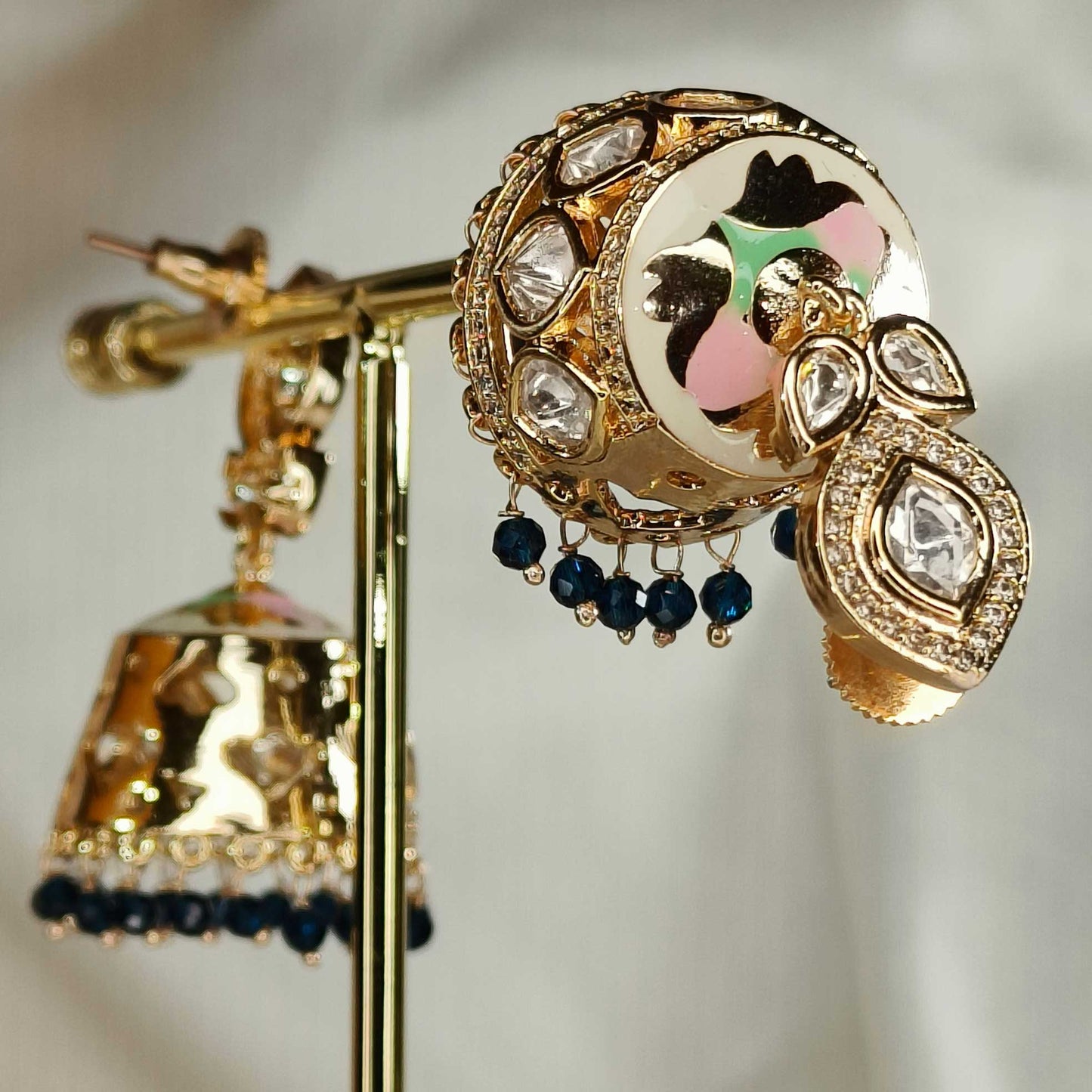 Navy Blue Pallavini Jhumki