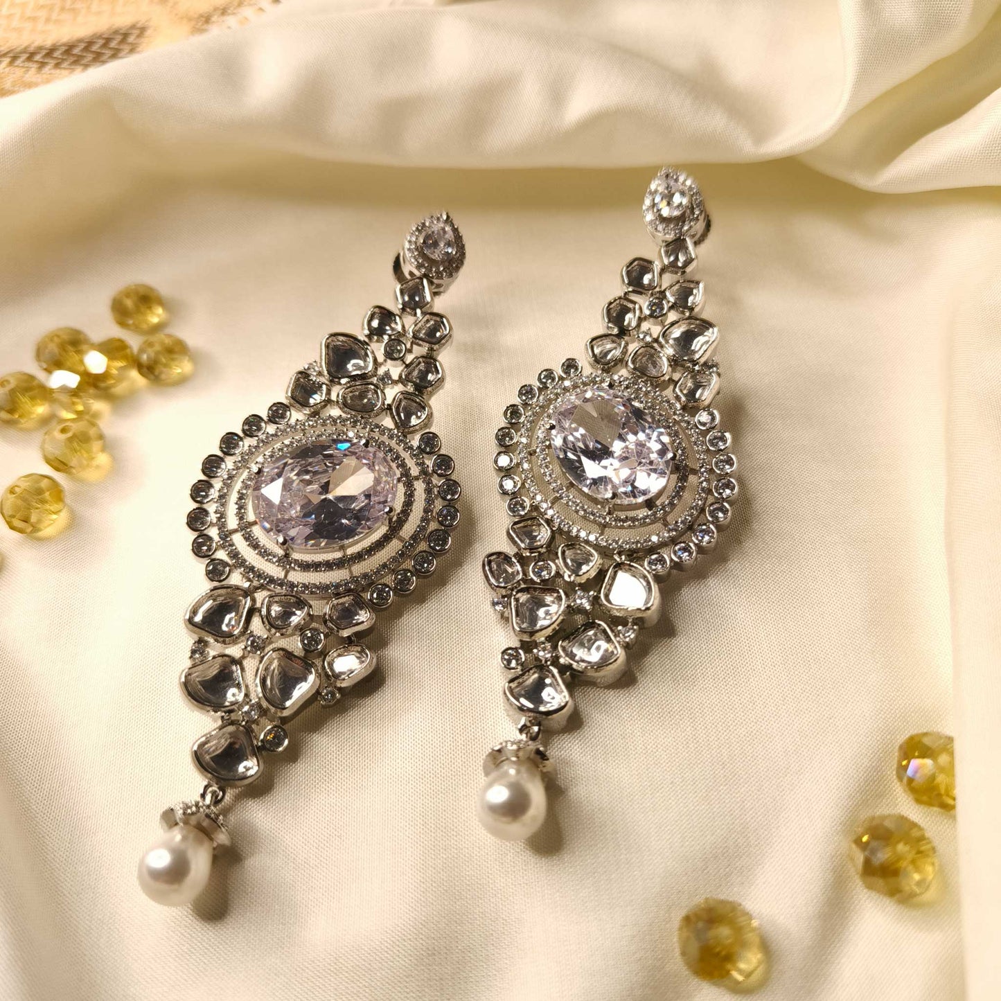 White Zicron Aurelia Danglers