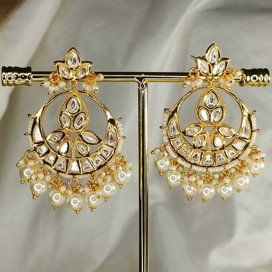 Ishika Perl White Chandbali