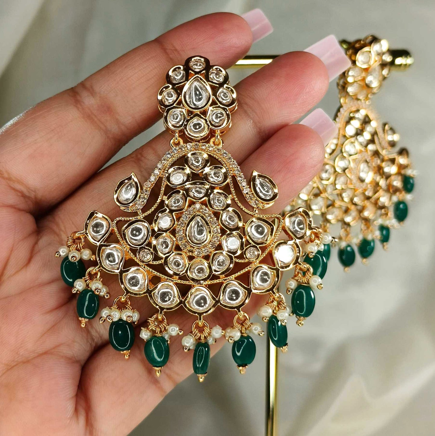 Uttara Emerald Chandbali