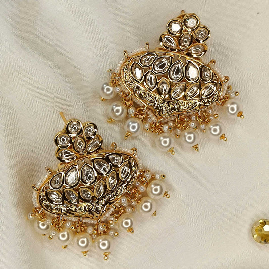 White Ratna Danglers