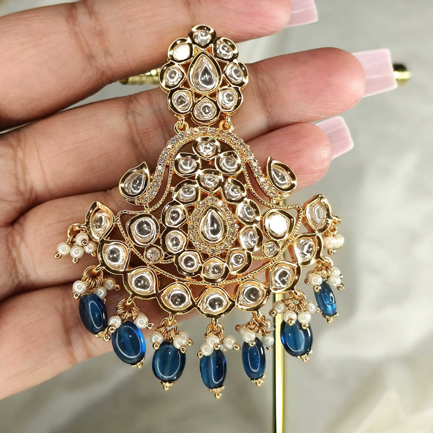 Uttara Blue Chandbali